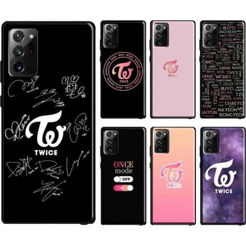 KPOP TWICE LOGO Case For Samsung Galaxy S21 Ultra S20 FE S10 S9 S8 Plus Note 10 Note 9 Note 20 Ultra Cover