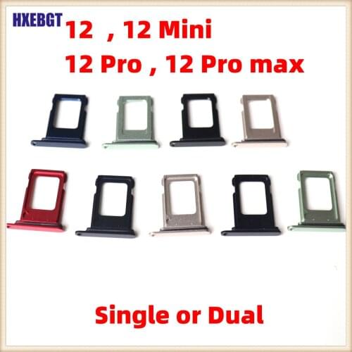 10xSingle Or Dual SIM Card Holder Tray Slot Socket for iPhone 12 Mini 12 Pro Max Double Single SIM Card Holder Adapter Socket