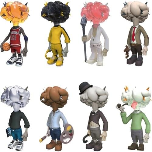 Blind box IATOYS big brain explosion THINKING? The third bomb celebrity club series doll explosion Head Surprise box Full Set