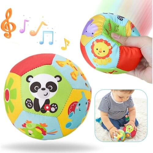 Baby Toys 0-12 Months Animal Ball Soft Plush Baby Mobile Toys With Sound Baby Rattle Body Building Ball Newborn Educational Toys