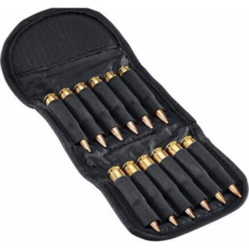 10pcs/lot 12 Rifle Cartridge .30-06 Shotgun Rifle Cartridge Padded Holder Carrier Cartridge Bag Wallet Hunting Accessory