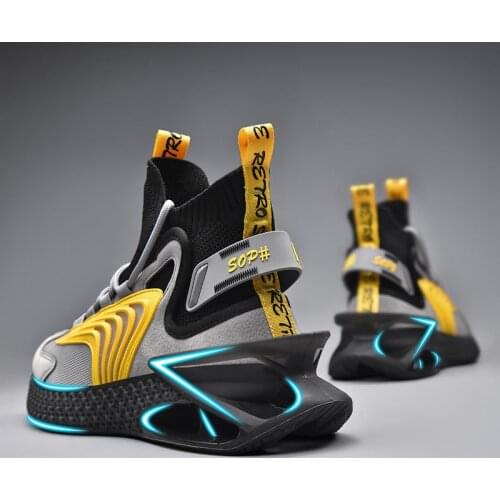 Fashion Mens Sneakers spring Blade Running Shoes Breathable Mesh Sports Shoes Outdoor Antiskid Damping Jogging Shoes Zapatillas