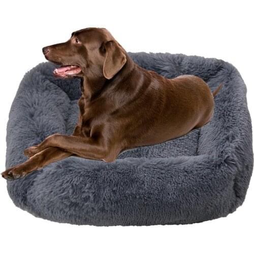 Square Plush Dog Sofa Beds Soft Kennel Washable Cat Bed Mats Winter Warm Pet Sleeping Nest Cushion For Large and Small Dog
