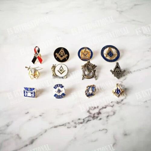 Hot ! Lot of 12 PCS Different Masonic Lapel Pins Badge Mason Freemason B4