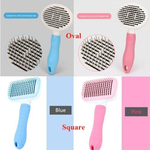 Multi-purpose Pet Dog Cat Puppy Hair Shedding Grooming Trimmer Fur Comb Brush Slicker Tool Self Cleaning Slicker Brush