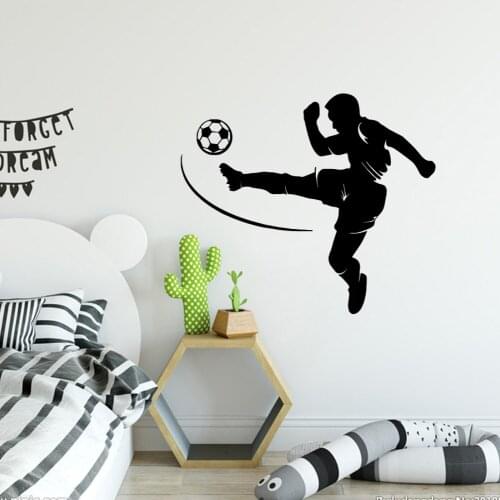 Funny play football Wall Stickers Modern Fashion Wall Sticker For Home Decor Living Room Bedroom Sticker Mural