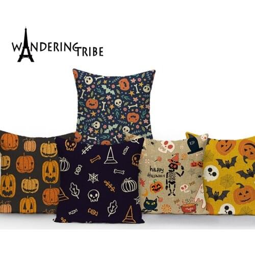 Moose Cover Pillow Linen Pillow Cases Decorativ Nordic Style Home Decor Throw Pillow Pumpkin Pillow Case Cartoon Cushion Cover