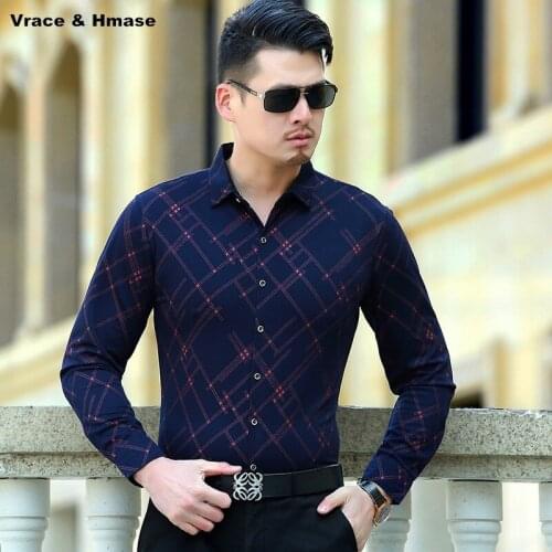 New arrival 2017 Spring bussiness casual fashion slim men shirt High-quality mercerized cotton boutique long sleeve shirt M-3XL