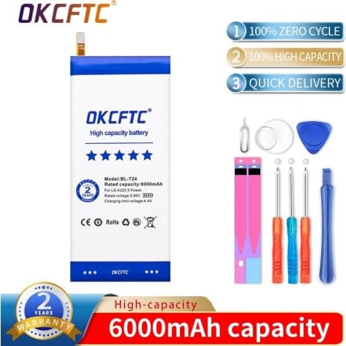 New 6000mAh Battery for LG BL-T24 K220 X Power k220ds k220dsk k220dsz k220y k220z ls755