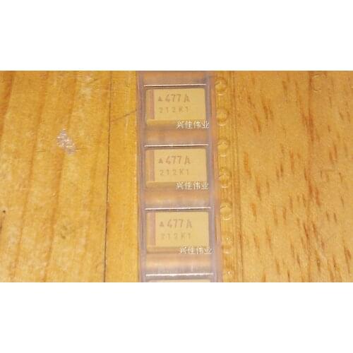 Original 10pcs/ 10V470UF 477A 470UF 10V D7343 D Tantalum Capacitor