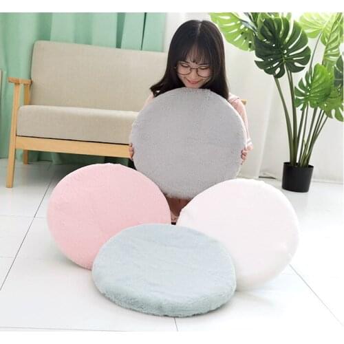 Modern Style Pure Color Seat Cushion Space Memory Foam Long Plush Fabric Warm Relieve Tailbone Pain Office Home Hip Pad Pillow