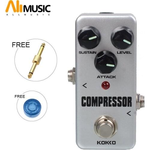 KOKKO FCP2 Portable Mini Compressor Guitar Effect Pedal With Gold Straight Connector