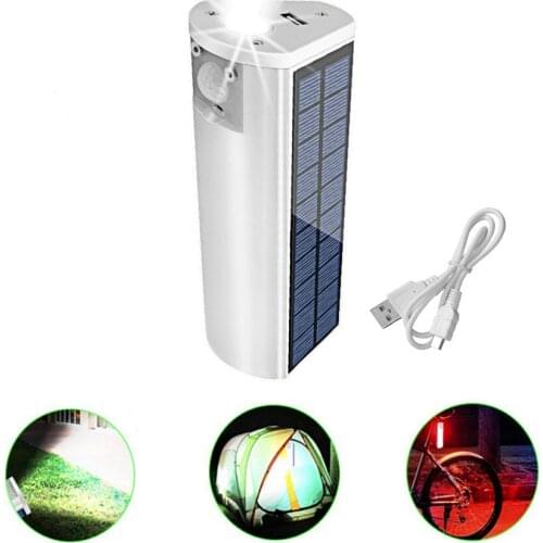 3.7V/2200mAh Portable Solar Spotlight Outdoors 4 Modes Waterproof IP55 With USB Charging For Hiking Camping Car Emergency Light