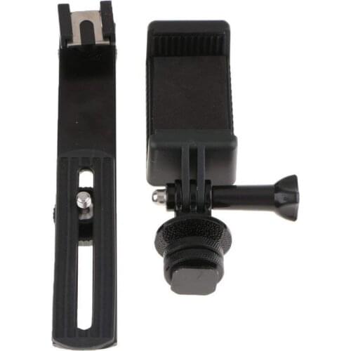 Durable Phone Clip with Protective Pad + Bracket + Hot Shoe + Adapter + Thumb Screw 1/4" for Photographic Device