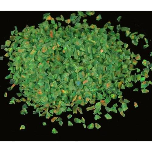 Different colors mixed sizes 1mm-35mesh OP21 Green oliveLab created opal crushed opal chips for Jewelry Ring