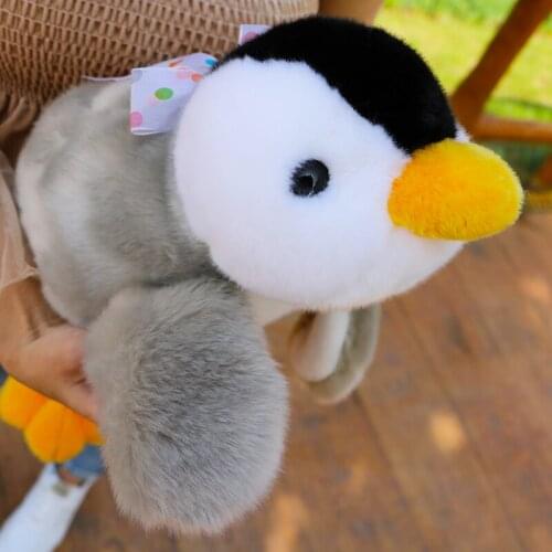 Lifelike toy pink penguin plush toy prone penguin soft doll kids' toy throw pillow toy birthday gift h0129