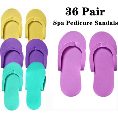 36Pair Disposable Foam Slippers Foam Pedicure Slippper for Salon Spa Pedicure Flip Flop Tools Spa Pedicure Sandals nail Slipppe