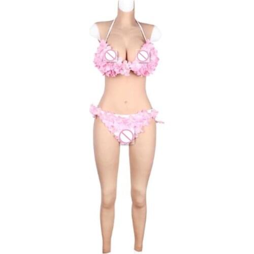 E cup Silicone Breast Froms Full Body Whole Silicone Doll Bodysuit Big Huge Boobs Meme with Aritificial Vagina Crossdresser Tits