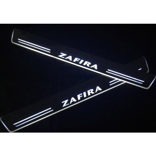 SNCN LED Car Scuff Plate Trim Pedal Door Sill Pathway Moving Welcome Light For Opel Zafira 2012 - 2015 2016 Waterproof