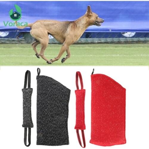 1pc Durable Dog Bite Sleeve Arm Protection Sleeves Pet Bite Tug Stick Toy 2 Rope Professional Training Supplies Outdoor Home