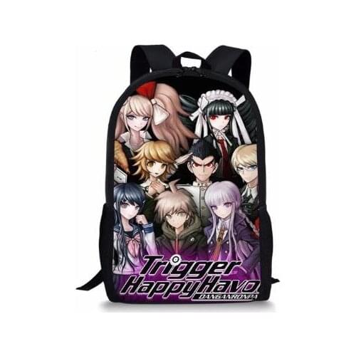 Danganronpa Dangan Ronpa Monokuma Schoolbag Shoulder Backpack for Girl Boy School Bags for Teenagers