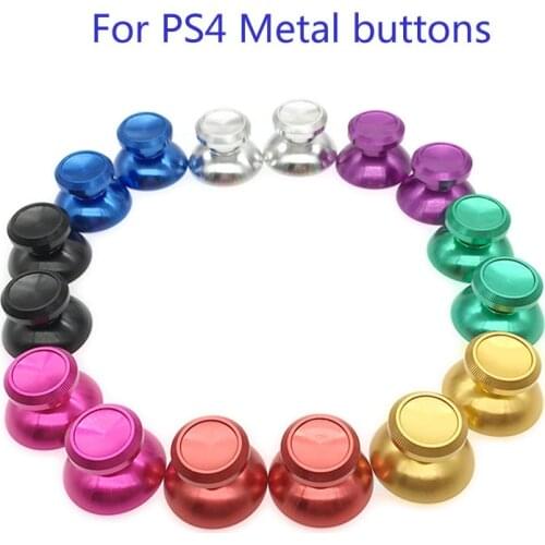 60Pairs=120Pcs Metal Joystick Thumbstick Cap for Sony PlayStation 4 Xbox One Controller Colorful