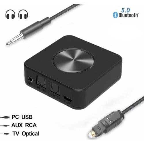 Wireless Bluetooth 5.0 CSR8670 Aptx low latency adapter optical SPDIF Aux stereo 3.5mm audio TV transmitter speaker receiver