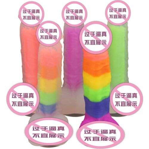 Bestco 18+ Coloful Dildo Anal Plug With Suction Cup G-Spot Orgasm Clitoris Stimulate Erotic Goods Adult Sex Toys Shop For Couple