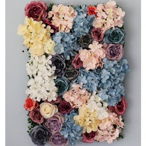 Bruiloft 3D Bloem Wandpaneel Bloem Runner Wedding Kunstzijde Rose Peony Wedding Achtergrond Decoratie 10 Stks/partij DIY