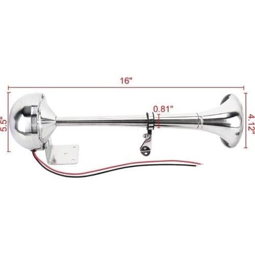 125db Electric Train Air Horn Chrome Zinc Single Trumpet Air Horn