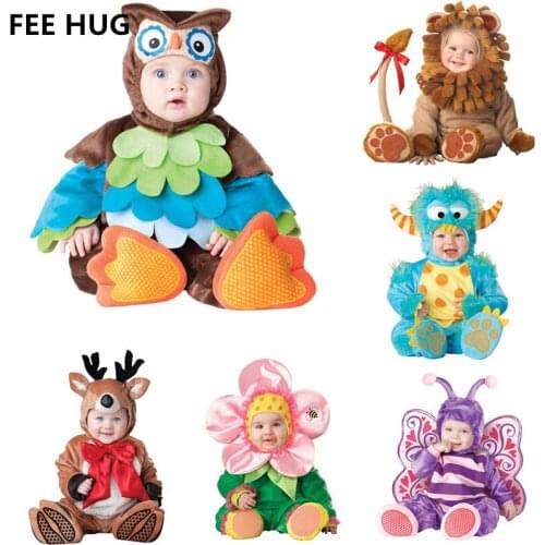 Baby Boys Girls Carnival Halloween Dinosaur Costume Romper Kids Clothes Set Toddler Cosplay Triceratops Jumpsuits Infant Clothes