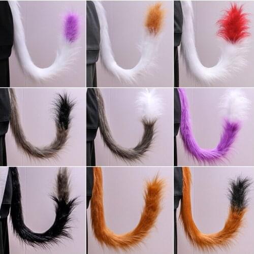 Long plush Anime Cat Fox Tail Furry Animal Cosplay Props Carnival Party Decor Fancy Dress Halloween Costume Accessories