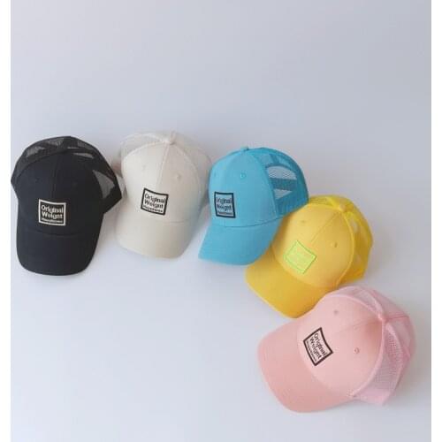 Summer Kids Boys Girls Baseball Hats Breathable Mesh Baby Outdoor Sun Hats Cotton Peaked Caps