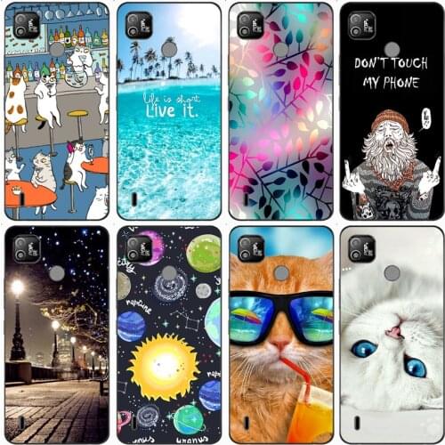 Fashion Soft silicone TPU Back Cover For Tecno Pop 4 Pro Phone Funda Case For Tecno Pop 4 LTE Cute Cartoon Case