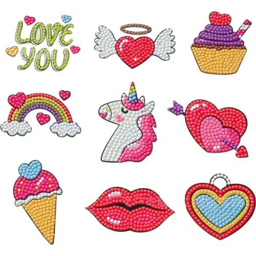 Children Diamond Painting Kits DIY 5D Diamond Embroidery Stitch Unicorn Stickers Laptop Stickers Kids Arts Crafts Toys Kits