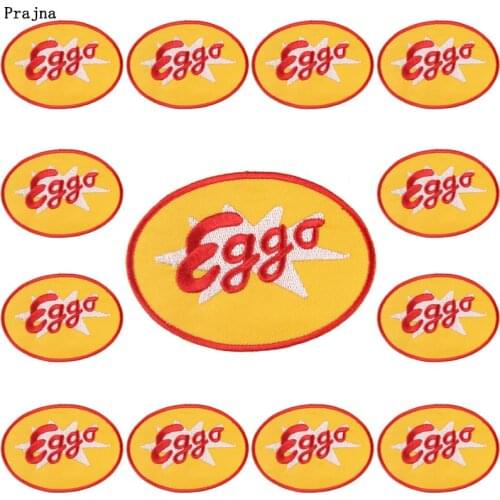 Prajna 10 PCS Eggo Patches On Clothes Round Letter Patches For Clothing Iron On Patches Applique Letter Embroidery Patch