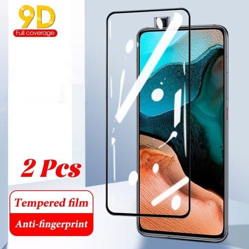 2 pcs Film For Xiaomi Redmi K40 K30 Pro Plus 9D Tempered Glass Film For Xiaomi Redmi K40 Pro Transparent Protector Glass Film