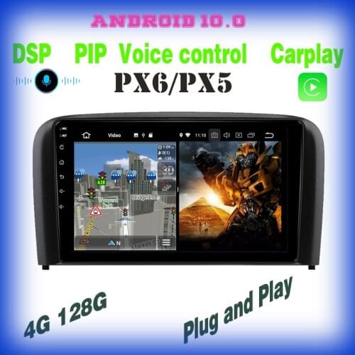 PX6 Android 10.0 voice control Car GPS radio Player for volvo S80 2001 2002 2003 2004 2005 2006 multimedia carplay wifi 4+128GB