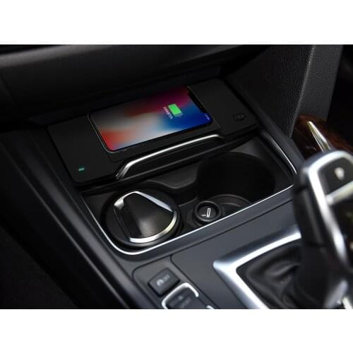 Qi Car Wireless Charger For iPhone Samsung S10 S9 car wireless charger for BMW 3-series 2018-2019 Fast Phone Holder