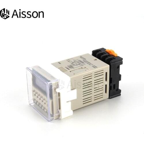DH48S-S Time Switch Relay Digital Programmable 0.1S-99H With Socket Base AC/DC 12V 24V 36V 110V 220V 380V Repeat Cycle Timer