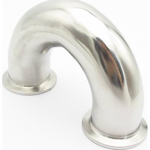 1-1/2" 38mm OD 304 Stainless Steel Sanitary Ferrule 180 Degree Elbow Pipe Fitting For Home Brew Homebrew Fit 1.5" Tri Clamp