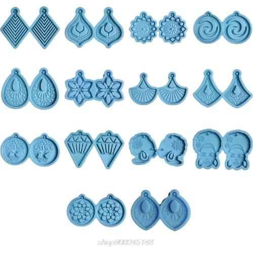 Earrings Epoxy Resin Mold DIY Crafts Jewelry Necklace Ear Studs Casting Mold Keychain Pendant Silicone Mould M29 21 Dropship