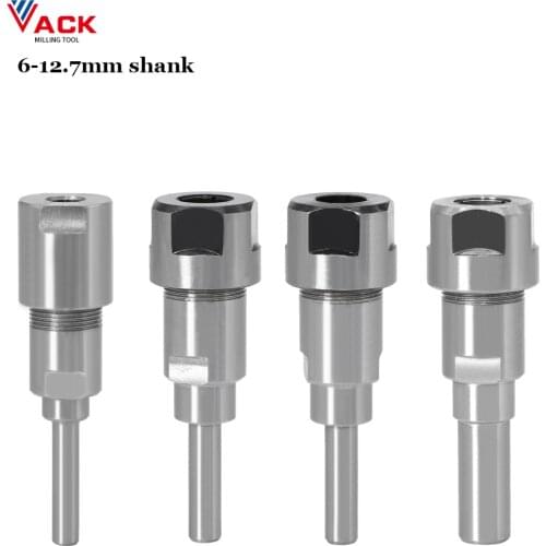 6mm 8mm 12mm 1/4" 1/2" Shank Router Bit Extension Rod Collet Engraving Cnc Machine Extension Milling Cutter Woodworking Tool