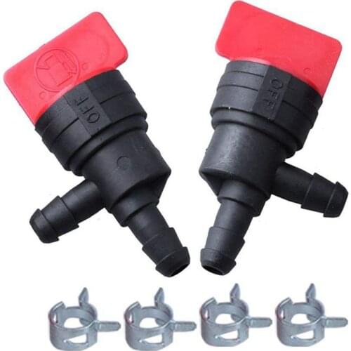 Pack of 2) 1/4 inch 90 Degree Fuel Shut Off Valve for Briggs & Stratton 698181 494539 697944 Tecumseh 35857