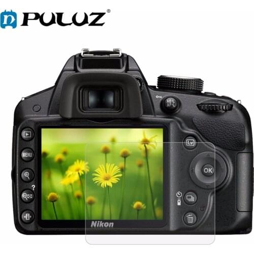 PULUZ LCD Guard Film Camera 2.5D 0.3mm Curved Edge 9H Surface Hardness Tempered Glass LCD Screen Protector for Nikon D3200/D3300