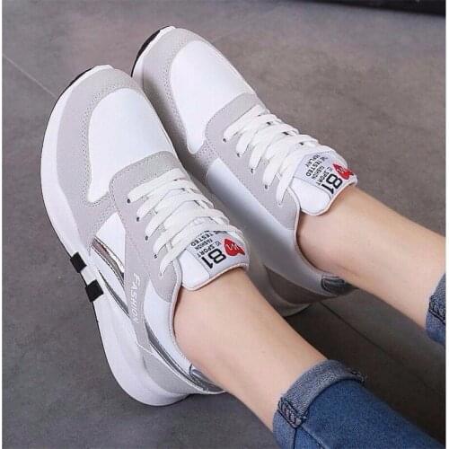 QWEDF 2019 Women Sneakers Vulcanized Shoes Ladies Casual Shoes Breathable Walking Mesh Flats Large Size Couple Shoes PM-28