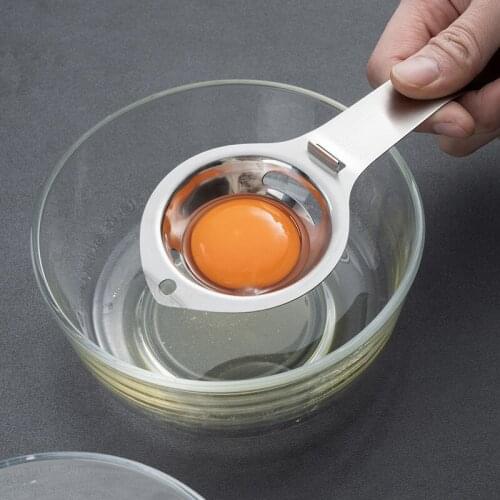 1pc Stainless Steel Egg White Separator Tool Egg Divider Tool Eggs Yolk Filter Gadgets Kitchen Accessory Separating Funnel Spoon