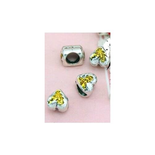 10pcs/lot Tibetan Silver spacer Gilt drop oil painting Loose Bead Spacer Beads Connectors for DIY Jewelry Making bracelet dsf3z