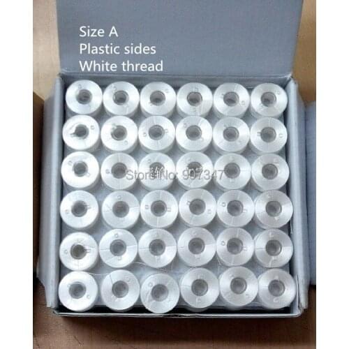 144 prewound bobbins for brother machine polyester thread with plastic sides