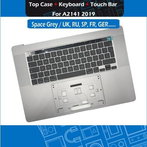 Space Grey 16 inch Laptop A2141 Top Case For Macbook Pro Retina 16" A2141 Topcase Palmrest with Keyboard with Touchbar